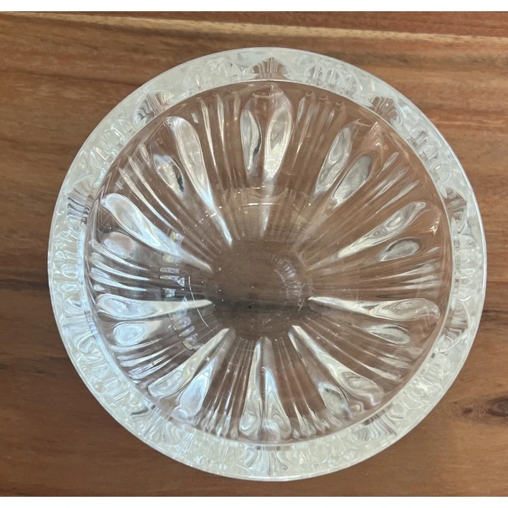 Kosta Boda Signed‎ Opus Cut Crystal Round Bowl Sweden 4 1/2''